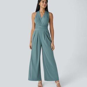 HALARA Jumpsuit Large NWT Breezeful Backless Crisscross Tie Back-MSRP $55